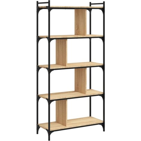 vidaXL Libreria Rovere Sonoma 5 Ripiani 76x32x158 cm Legno Multistrato (1/5)