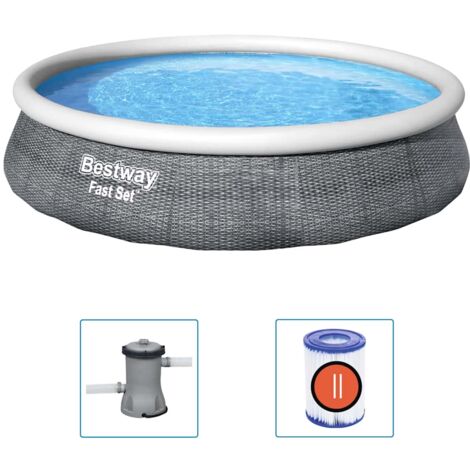 Set Piscina Gonfiabile con Pompa Fast Set 196x84 cm Bestway