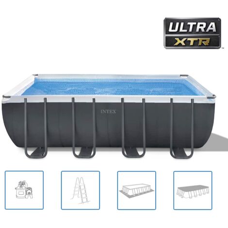 Set Piscina Rettangolare Ultra XTR Frame 549x274x132 cm 26356GN INTEX