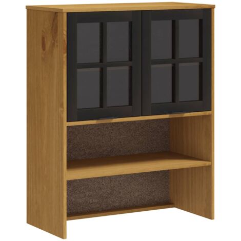 Scaffale per Credenza Anta in Vetro FLAM Legno Massello di Pino vidaXL (1/5)