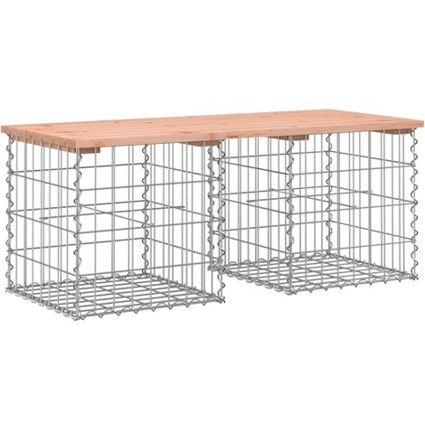 vidaXL Panca da Giardino Design Gabbione 103x44x42 cm Massello Douglas