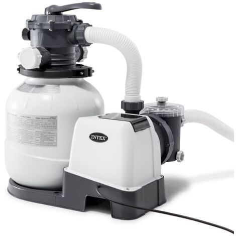 Intex Krystal Clear pompa di filtrazione sabbia nero bianco