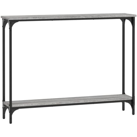 vidaXL Tavolino Consolle Grigio Sonoma 100x22,5x75cm Legno Multistrato