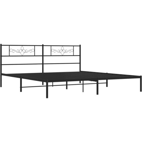 Giroletto con Testiera in Metallo Nero 200x200 cm vidaXL (1/5)