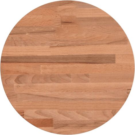 Piano per Tavolo Ø30x2,5 cm Rotondo in Legno Massello di Faggio vidaXL (1/5)