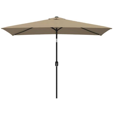 vidaXL Ombrellone con Palo in Metallo 300x200 cm Grigio Talpa