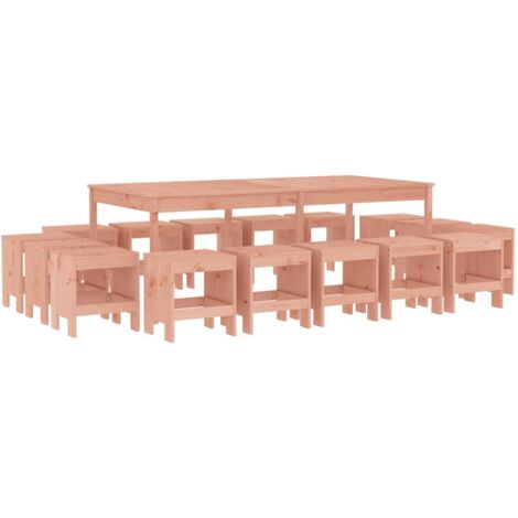 Set da Pranzo per Giardino 17 pz in Legno Massello di Douglas vidaXL (1/5)