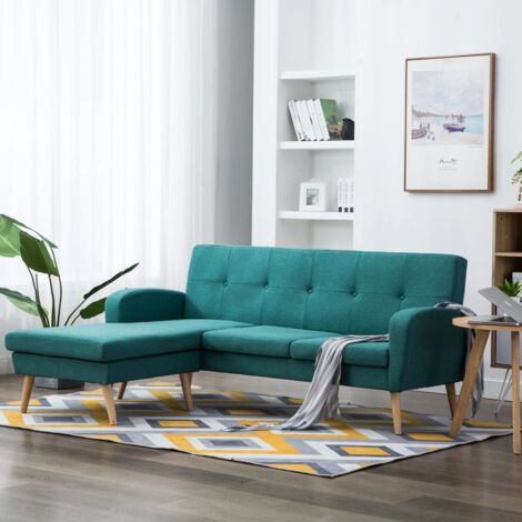 vidaXL Divano Modulare con Poggiapiedi e Cuscini in Velluto Blu