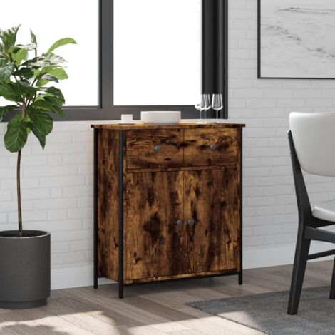 vidaXL Credenza Rovere Fumo 70x30x80 cm in Legno Multistrato (1/5)