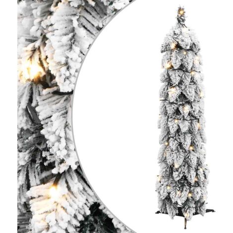 vidaXL Albero di Natale Artificiale con 45 LED e Neve Floccata 90 cm