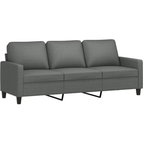 vidaXL Divano a 3 Posti Grigio Chiaro 180 cm in Tessuto