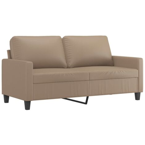 vidaXL Divano a 2 Posti Cappuccino 140 cm in Similpelle