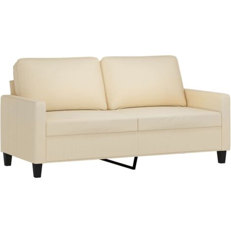 Divano a 2 Posti Crema 140 cm in Tessuto vidaXL 250726