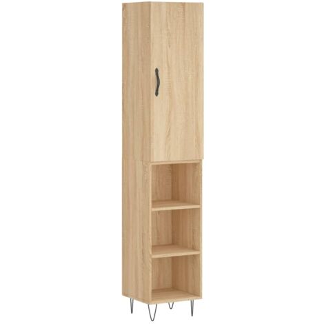 vidaXL Credenza Rovere Sonoma 34,5x34x180 cm in Legno Multistrato (1/5)