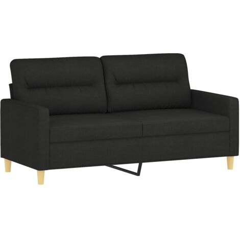 Divano a 2 Posti Nero 120 cm in Tessuto vidaXL 691999