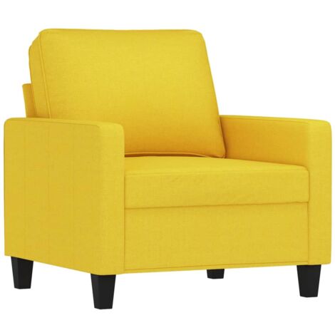 Poltrona Giallo Chiaro 60 cm in Tessuto vidaXL 364721