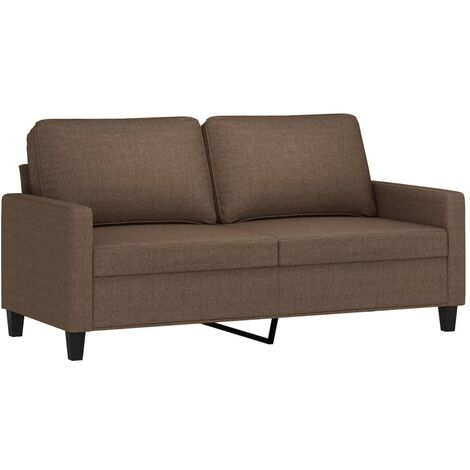 Divano a 2 Posti Marrone 140 cm in Tessuto vidaXL 689839
