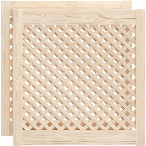 vidaXL Ante con Design a Reticolo 2 pz 59,5x61,5 cm in Legno di Pino