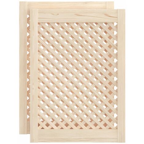 vidaXL Ante con Design a Reticolo 2 pz 49,5x69 cm in Legno di Pino