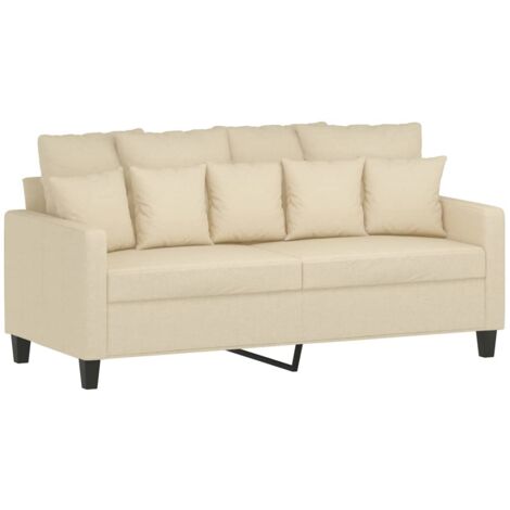 Divano a 2 Posti Crema 140 cm in Tessuto vidaXL 989385