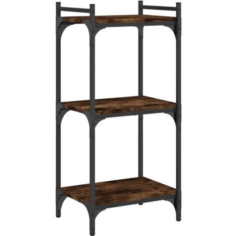 Libreria a 3 Ripiani Rovere Fumo 40x30x86 cm Legno Multistrato vidaXL (1/5)