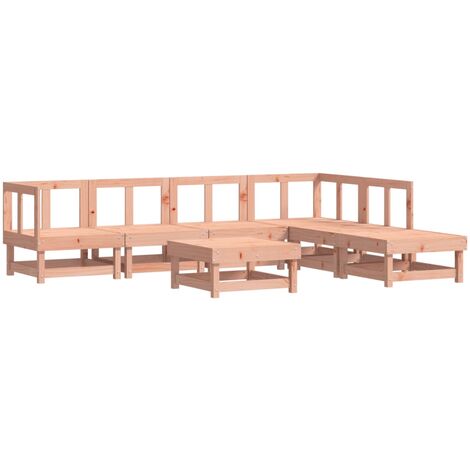 Set Salotto da Giardino 7 pz in Legno Massello di Douglas vidaXL