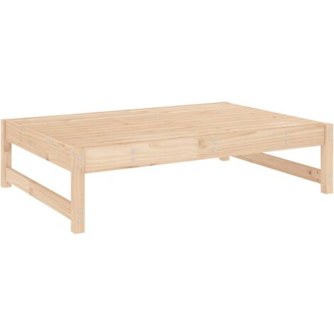 vidaXL Poggiapiedi da Giardino 120x80 cm in Legno Massello di Pino