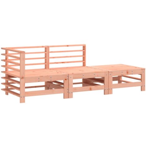 vidaXL Set Salotto da Giardino 3 pz in Legno Massello di Douglas