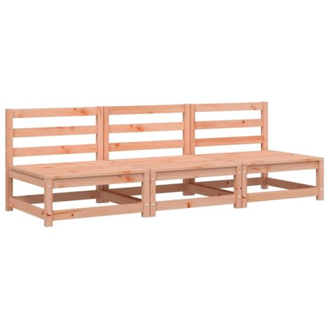 vidaXL Divani Giardino Senza Braccioli 3pz 70x70x67cm Massello Douglas