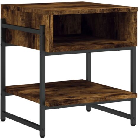 Tavolino da Salotto Rovere Fumo 40x40x45 cm Legno Multistrato vidaXL (1/5)