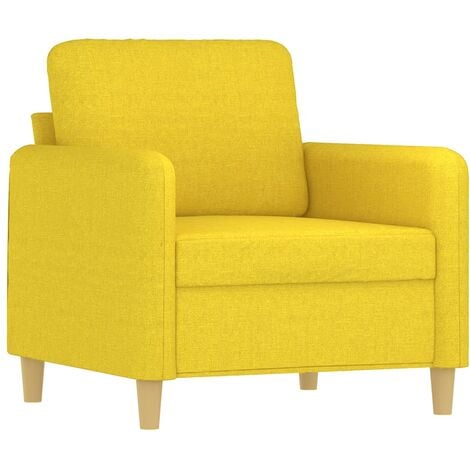 Poltrona Giallo Chiaro 60 cm in Tessuto vidaXL