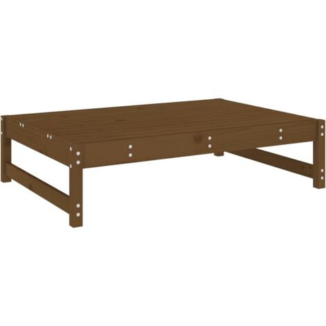 vidaXL Poggiapiedi Giardino Marrone Ambra 120x80cm Legno Massello Pino