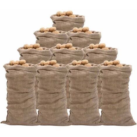 Sacchi di Iuta 10pz 65x135 cm 100% Iuta 220 gsm vidaXL