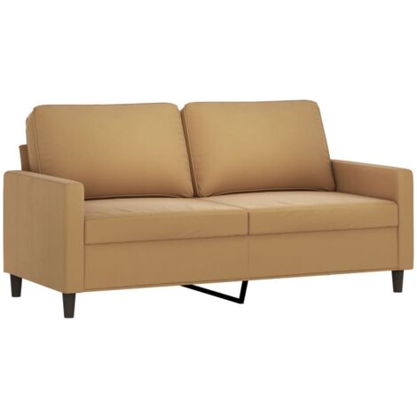Divano a 2 Posti Marrone 140 cm in Velluto vidaXL 866758