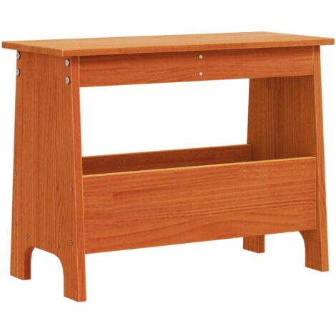 vidaXL Panca da Ingresso Marrone Cera 60x28x45 cm Legno Massello Pino