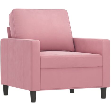 vidaXL Poltrona Rosa 60 cm Velluto
