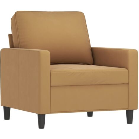 vidaXL Poltrona Marrone 60 cm Velluto