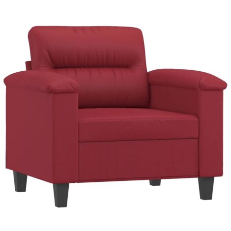 vidaXL Poltrona Rosso Vino 60 cm in Similpelle