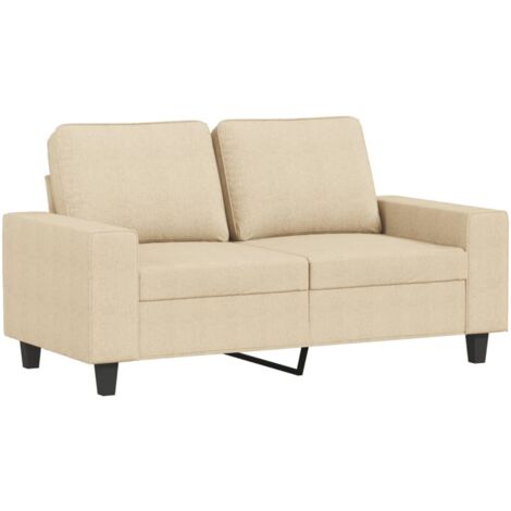 Divano a 2 Posti Crema 120 cm in Tessuto vidaXL 913221
