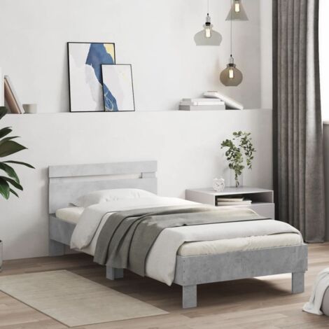 Giroletto Testiera Grigio Cemento 90x200 cm Legno Multistrato vidaXL (1/5)