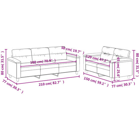 Cuscini per Divani 3 Posti Mod Luna Ricambi set 6 pz