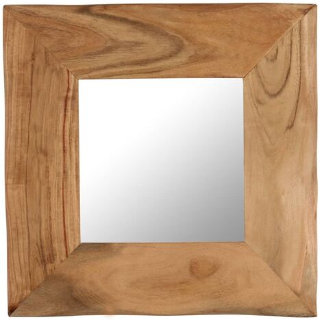 Specchio Cosmetico in Legno Massello di Acacia 50x50 cm vidaXL - Marrone