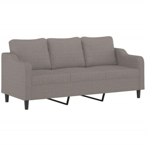 Divano a 3 Posti Tortora 180 cm in Tessuto vidaXL 992655 (1/5)