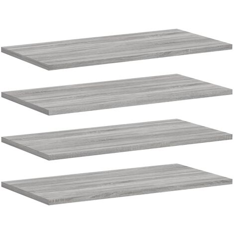 Mensole Parete 4pz Grigio Sonoma 60x30x1,5cm Legno Multistrato vidaXL