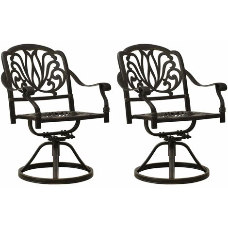VidaXL Tavolino Da Giardino In Alluminio Pressofuso, Bronzo, 53x53x53 Cm, Con Foro Per Ombrellone - 5