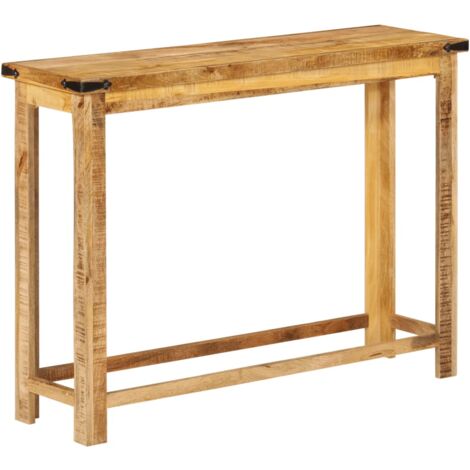 vidaXL Tavolo Consolle Grigio 120x35x75 cm in Massello di Mango Grezzo