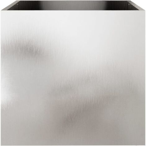 vidaXL Fioriere 2 pz Argento 49x47x46 cm in Acciaio Inox