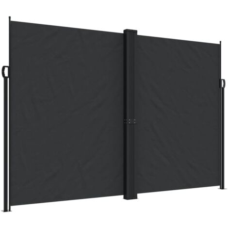 Tenda da Sole Laterale Retrattile Nera 220x1200 cm vidaXL