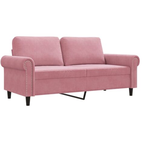 vidaXL Divano a 2 Posti Rosa 140 cm in Velluto