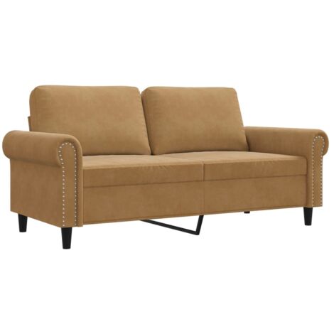 vidaXL Divano a 2 Posti Marrone 140 cm in Velluto